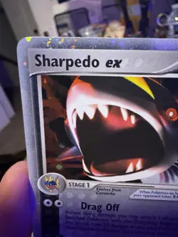 Pokemon Sharpedo ex 104/107 EX Deoxys Ultra Rare Holo THREE SWIRL ON BORDER! 🌀 - Image 3