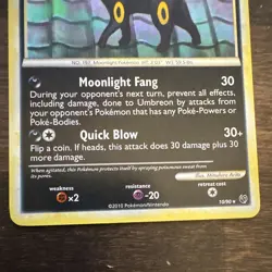 Umbreon - (Cracked Ice Holo) 010/090 Deck Exclusives Holo TCG 2010 - Image 3