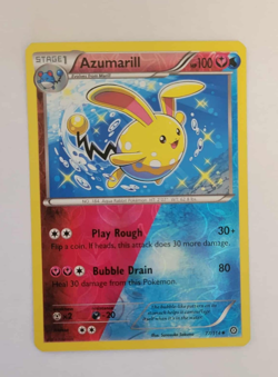 Pokemon TCG Azumarill 77/114 Reverse Holo Steam Siege Shiny 2016 Card NM - Image 1