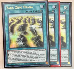 Yugioh! 3x Yang Zing Prana GFP2-EN158 Ultra Rare 1st Ed NM - Image 1