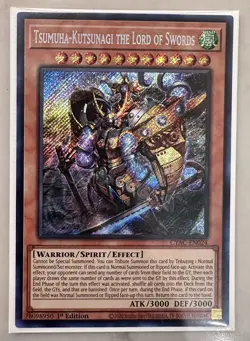 Tsumuha-Kutsunagi the Lord of Swords 1st Edition Secret Rare CYAC-EN024 Yu-Gi-Oh - Image 1