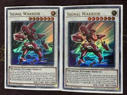2x YuGiOh! Signal Warrior DUPO-EN006 ULTRA RARE! 1ST EDITION! GEM MINT! - Image 1