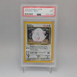 Chansey 3/102 Base Set Unlimited PSA 9 MINT Holo Pokemon TCG Card WOTC 1999 - Image 1