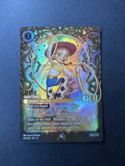 Disney Lorcana Jessie - Lively Cowgirl 223/204 Enchanted Alt Art Foil *Damaged* - Image 1