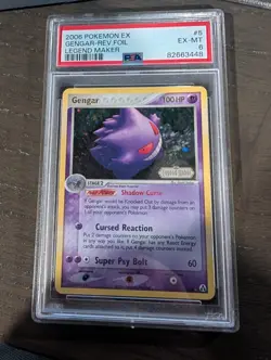 Pokemon TCG 2006 Legend Maker Gengar 5/92 Reverse Holo Holo Rare PSA 6 - Image 1