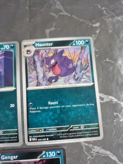 Gengar 050/088 Perfect Order Black Star Holo Rare Pokemon TCG + Ghastly Haunter - Image 3