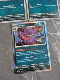 Gengar 050/088 Perfect Order Black Star Holo Rare Pokemon TCG + Ghastly Haunter - Image 4