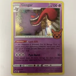 Pokemon TCG - Gengar 57/198 Trick or Trade Chilling Reign Holo Rare 2021 - Image 1
