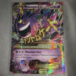 Pokemon TCG M Gengar EX Mega 220 HP 121/119 Phantom Forces Secret Rare FA Holo - Image 1