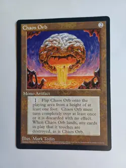 Magic The Gathering Deckmaster Chaos Orb 6"x9" Promo Oversized Card MTG 1996 - Image 1