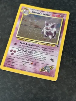 Pokemon TCG Sabrinas Gengar 14/132 Gym Heroes Holo Rare Card - Image 3