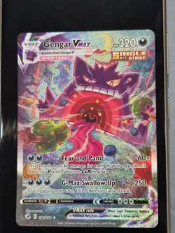 Pokemon TCG Gengar Vmax Fusion Strike 271/264 Holo Secret Rare - Image 1