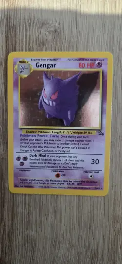Pokemon Gengar TCG Fossil Holo Card 5/62 Unlimited Holo Rare - Image 1