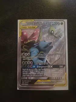 Celebi & Venusaur GX Tag Team Pokemon Card No. 270 Holo Rare - Image 1