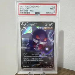 Pokemon TCG Gengar v Fusion Strike 156/264 Holo Ultra Rare - PSA 9 - Image 1