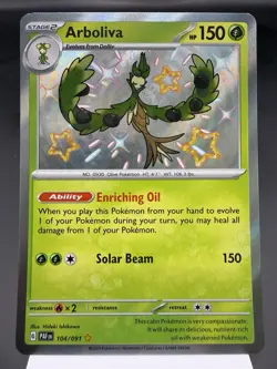 Arboliva 104/091 - Shiny Holo Rare - Paldean Fates Pokemon Card MINT - Image 1