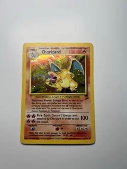 Pokemon TCG Charizard Holo Rare Card 4/130 Base Set 2 - Image 1