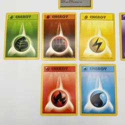 Pokemon Shadowless Lot of 7 Shadowless Base Set Energy Cards LP Complete Set - Image 2