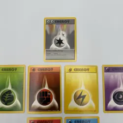 Pokemon Shadowless Lot of 7 Shadowless Base Set Energy Cards LP Complete Set - Image 4