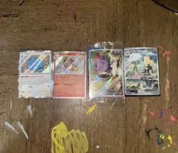 paldean fates shiny ditto and charmeleon + n’Zorua promo card and roserade card - Image 1