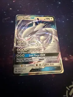 Lugia GX 159/214 Sm-Lost Thunder Ultra Rare Holo Card Near Mint Condition - Image 1