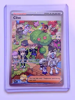 Clive 236/091 Holo Ultra Rare Paldean Fates Pokemon Card NM Psyduck Sylveon! - Image 2