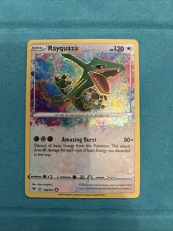 Pokemon TCG Rayquaza Vivid Voltage 138/185 Holo Amazing Rare NM - Image 1