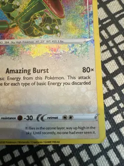Nintendo Rayquaza 138/185 Vivid Voltage Amazing Rare Holo EN 120 HP 2020 - Image 5