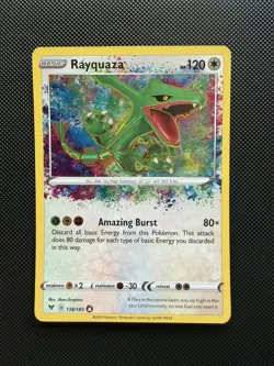 Rayquaza 138/185 Swsh04 Vivid Voltage Amazing Rare Holo NM/Mint - Image 1
