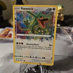 Pokemon TCG Rayquaza 138/185 Vivid Voltage Amazing Rare Holo - Image 1