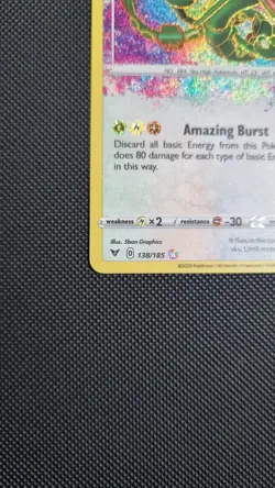 Rayquaza 138/185 Holo Amazing Rare Vivid Voltage Pokemon TCG - Image 5