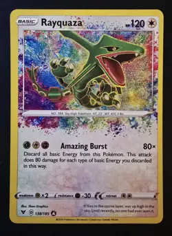 Pokemon TCG Rayquaza Vivid Voltage 138/185 Holo Amazing Rare Near Mint! - Image 1