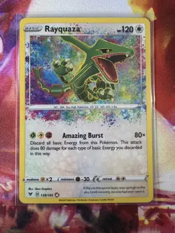 Pokemon TCG Rayquaza Vivid Voltage 138/185 Holo Amazing Rare - Image 1
