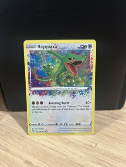 Pokemon TCG Rayquaza Vivid Voltage 138/185 Holo Amazing Rare - Image 1