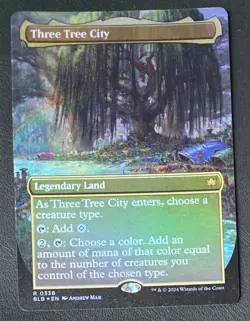 Three Tree City (Borderless) (0338) Bloomburrow Foil - Image 1