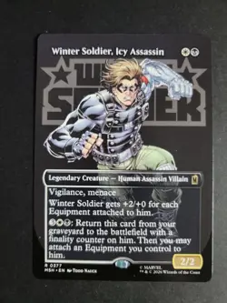 Winter Soldier, Icy Assassin (Borderless) Rare MTG Marvel Super Heroes - Image 1