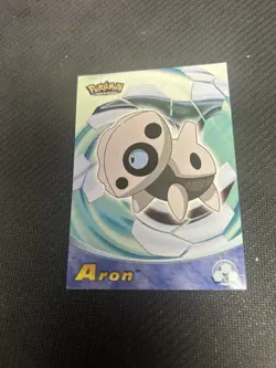 Topps Blue Label Pokemon Aron Die-Cut Embossed Evolution Card 2003 - Image 1