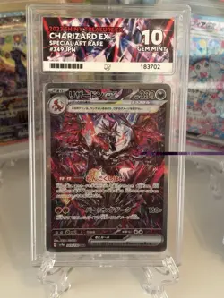 Pokemon TCG Charizard EX 349/190 SAR Shiny Treasure SV4A 2023 ACE 10 - Image 2