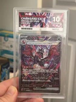 Pokemon TCG Charizard EX 349/190 SAR Shiny Treasure SV4A 2023 ACE 10 - Image 5