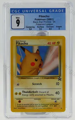 Pikachu Black Star Promo No. 26 Pokemon MINT CGC 9 - Image 1