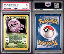 2000 Pokemon Dark Wheezing Holo PSA 3 - Image 3