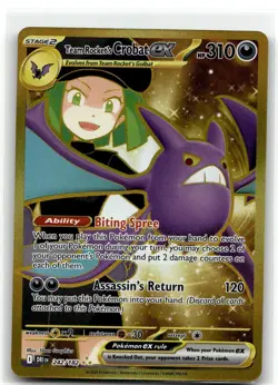 Team Rocket's Crobat ex 242/182 Hyper Rare Destined Rivals Pokemon NM b6 - Image 1