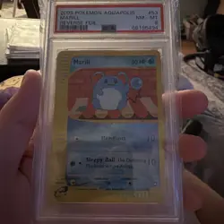 Pokemon Marill Aquapolis Rev-Foil 2003 PSA 8 - Image 1