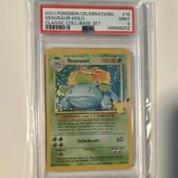 2021 POKEMON CELEBRATIONS CLASSIC COLL #15 VENUSAUR-HOLO PSA 9 - Image 1