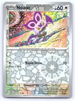 Noibat 127/159 Common Journey Together Pokemon Reverse Holo Near Mint - Image 1