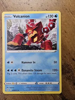 Pokemon TCG Shining Fates Volcanion Rare Card 025/072 NM Collectible - Image 1