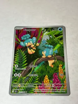 Panpour 101/086 Holo Illustration Rare Black Bolt Pokemon Moderately Played - Image 1