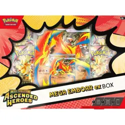 Pokemon TCG Mega Evolution Ascended Heroes ex Box - Mega Emboar ex Holo Promo - Image 1