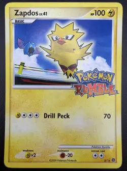 Zapdos Pokemon Rumble 8/16 Holo Raw / Ungraded MP (Moderately Played) - Image 1