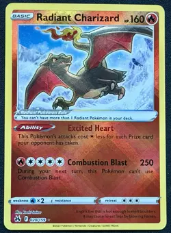 Radiant Charizard 020/159 NM Crown Zenith Holo Pokemon - Image 1